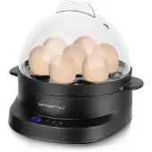 Emerio EB-131811.1 Cuit-oeufs sans BPA Noir, Cuiseur à œufs, Noir