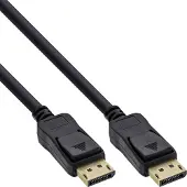 InLine 17155P Câble DisplayPort, noir, e contacts, 0,5m
