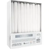 Bispol Bougie conique blanche - lot de 40 (40 pcs)
