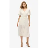 Superdry Ibiza Short Sleeve Midi Dress Beige S Femme