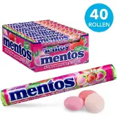 Mentos Fraise Bonbons Menthe Saveur Fraise 40 Sachets Individuels 1520g