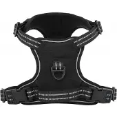 vidaXL Harnais pour chien Réfléchissant Réglable Noir XL
