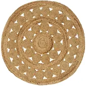 vidaXL Tapis naturel, Ø 90 cm, en jute