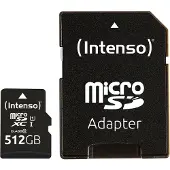 Intenso 3423493 microSDXC Cards 512GB Class 10 UHS-I Premium