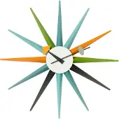 Vitra Sunburst Horloge Murale Multicolor