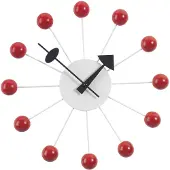 Vitra Ball Clock Horloge Murale Red