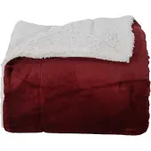 vidaXL Jeté Rouge Bordeaux 240 X 270 Cm Toison
