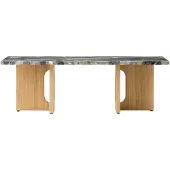 AUDO CPH Androgyne Lounge Table Wood Natural Oak | Grey Galaxy Marble