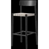 &tradition Betty TK15 Chaise de Bar Black | Natural webbing