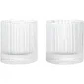 Ferm Living Ripple Verres à Gobelet - Lot de 2 Clear