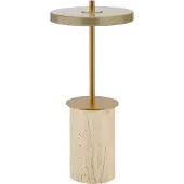 UMAGE Asteria Move Mini Lampe Portable Clay Travertine Brass