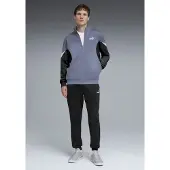 Puma Survêtement gris clair / noir / blanc