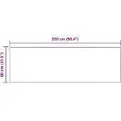 vidaXL Tapis en Peau de Mouton Synthétique Anthracite 80 x 250 cm