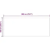 vidaXL Tapis antidérapant en fourrure synthétique Olite Anthracite 100 x 200 cm