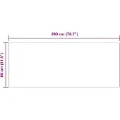 vidaXL Tapis antidérapant en fourrure synthétique Olite anthracite 80 x 200 cm