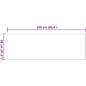 vidaXL Tapis antidérapant en fourrure synthétique Olite Gris 80 x 250 cm Polyester