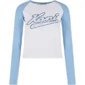 Karl kani T-shirt bleu clair / noir / blanc
