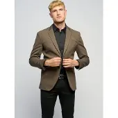 TeeShoppen Veste de costume ' The Original ' brun foncé