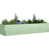 vidaXL Jardinière Vert Pastel 195 X 100 X 45 Cm Acier Galvanisé