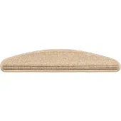 vidaXL Tapis d'escalier 15 pièces 65 x 21 x 4 cm Beige clair Demi-rond Grand