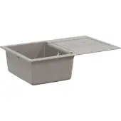 vidaXL Lavabo Gris 780 x 500 mm 80% quartz et 20% résine