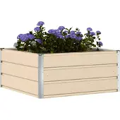 vidaXL Jardinière Ivoire 100 X 100 X 45 Cm Acier