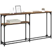 vidaXL TableConsole Bois ancien 145x22.5x75cm Bois d'ingénierie