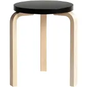 Artek Stool 60 Tabouret Birch | Black