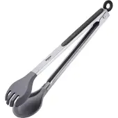 Westmark Pince à buffets Round Silicone Maxi, 32.5cm, Couverts de service, Gris, Argent