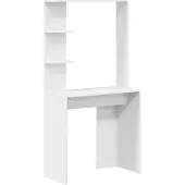 vidaXL Bureau , blanc, en panneaux de particules, 78,5 x 37 x 154,5 cm