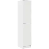 vidaXL : Bureau avec étagère, espace de rangement et porte, lot de 2, blanc
