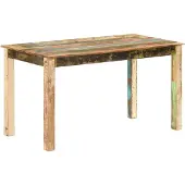 vidaXL Table de salle à manger en vieux bois massif 140x70x76 cm