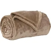 vidaXL Jeté Camel 220 x 240 cm Toison
