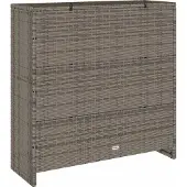 vidaXL Armoire de rangement avec étagère Gris 100 x 36 x 102 cm Rotin