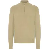 Casual Friday Pull-over ' CFHEINE halfzip ' marron