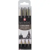 Sakura Feutres - Noir - Dessin - Esquisse - Manga - Assortiment de pointes - - Pigma Micron
