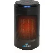 Aironex - Réchaud céramique - Modèle K1000 - 1200 W - Avec télécommande et écran LCD - Antichute & Rotatif - Plastique - Noir