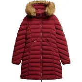 Superdry Manteau d’hiver 'Fuji' rouge foncé