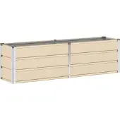 vidaXL Jardinière Ivoire 160 X 40 X 45 Cm Acier