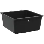 vidaXL Lavabo, 80% quartz et 20% résine, 430 x 460 mm, noir
