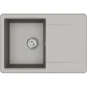 vidaXL Lavabo, 80 % quartz et 20 % résine, 670 x 460 mm, gris
