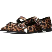 POSH by Poelman Ballerines à lanières 'Gulia' marron / noir