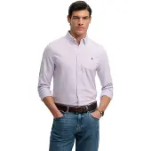 Superdry Homme Chemise Oxford Preppy à Manches Longues Purple Taille: Xxxl