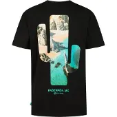 Petrol Industries T-Shirt 'Sol' beige / turquoise / noir