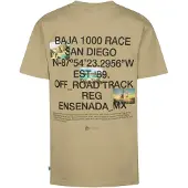 Petrol Industries T-Shirt beige foncé / turquoise / noir