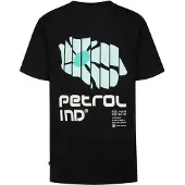 Petrol Industries T-Shirt 'Aguila' bleu / noir / blanc