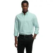 Superdry Homme Chemise Oxford Preppy à Manches Longues Green Taille: Xxxl