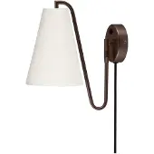 Globen Lighting Applique Murale , Lou, Bronze / laiton ancien, Salon / séjour, Tissu / textile, Design