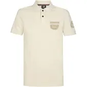 Petrol Industries T-Shirt kaki / blanc cassé