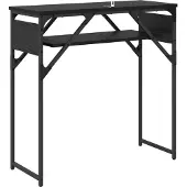 vidaXL Console noire imitation chêne, en panneaux de particules, 75x30x75 cm